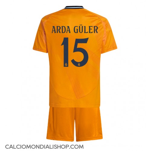 Maglie da calcio Real Madrid Arda Guler #15 Seconda Maglia Bambino 2024-25 Manica Corta (+ Pantaloni corti)